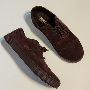Born Men's Dark Brown Suede Oxfords